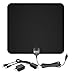 Sotek 50 Miles Range Amplified Indoor HDTV Antenna with Detachable Amplifier Booster USB Power Supply to Boost Signal and 13ft Coaxial Cable -Black