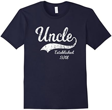 Mens Uncle Established 2018 T-Shirt New Uncle Gifts XL Navy