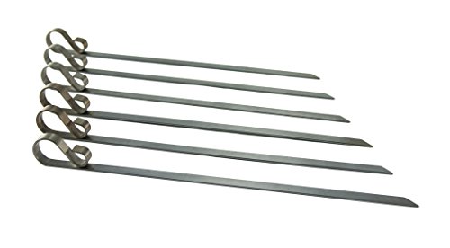 Charcoal Companion Stainless Flat Skewers / Set 6 - CC5147