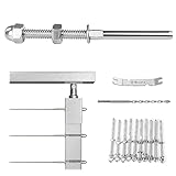 Muzata 10Pack Cable Railing Kit Hand Swage Threaded