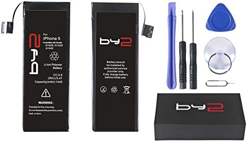 iPhone 5 Battery Replacement Repair Kit for Model iPhone 5 with 3.8V 1440 mAh Li-ion Battery from By2 18 Month Warranty