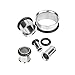 Urban Body Jewelry 1 Pair of 9mm Stainless Steel Tunnels (STL004)