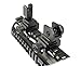 SNIPER®Precision Machined Aluminum Picatinny/weaver Front And Rear Combo Set Flip Up Backup