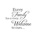 Letter Stickers -Every Family Has a Story Removable Art Vinyl Mural Home Room Decor Wall Stickers (Black, 46x36cm)