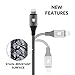 Sundix iPhone Charger 6FT Lightning Cable iPhone 8 Charger Nylon Braided iPhone Charging Cord Compatible with iPhone X 8 8Plus 7 7Plus 6s 6sPlus 6 6Plus SE 5 5s 5c iPad iPod & More 3 Pack(Grey)