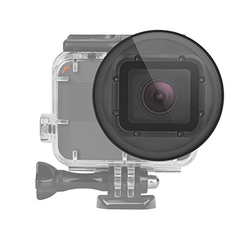 D&F 58MM Professional Photography UV Filter with Lens Cover and Adapter for Original Hero 5 / 6 Waterproof Case