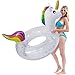 Giant Unicorn Swimming Pool Float - Happytime 2020 Unicorn Inflatable Pool Float with Glitters Inflatable Lounge Raft Tube Swim Ring Summer Toys for Adults Toddlers