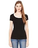 Bella Ladies Margot Sheer Rib Short-Sleeve Scoop-Neck T-Shirt