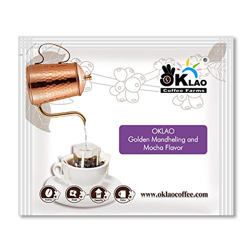 OKLAO Golden Mandheling and Mocha Flavor Drip Coffee Bag Kaffee 10 Stk. oder 20 Stk. in Geschenkverpackung (10) – Bild 4