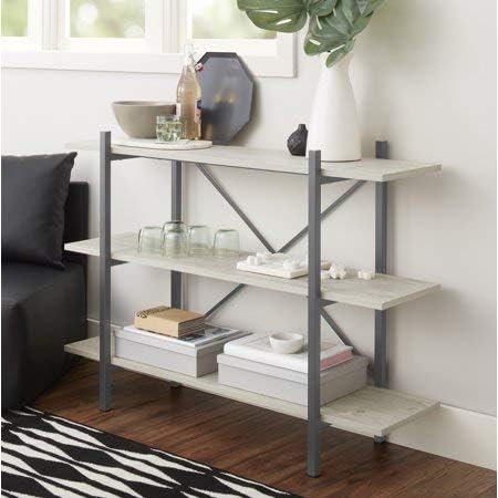 Mainstay 34" Conrad 3 Shelf Bookcase, Gray