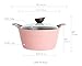 Neoflam Eela 7 QT Ceramic Nonstick Stockpot with Glass Lid in Pink