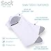 SockMeOne | Mens 10 Pack of White Crew Socks. Moisture, White, Size Medium