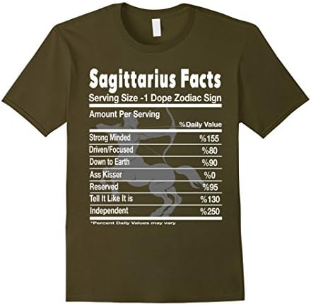 Men's Sagittarius Facts - Funny Sagittarius shirt Large Olive