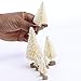 Factory Direct Craft Miniature Assorted Size (Ranging from 1-1/2 to 3-1/2 Inches Tall) Off White Vintage Look Frosted Sisal Christmas Trees - Total of 24 Bottle Trees