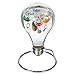 Lily's Home Light Bulb Shaped Glass Galileo Thermometer, A Timeless Design That Measures Temperatures from 64ºF to 76ºF, 4 Multi-Colored Spheres