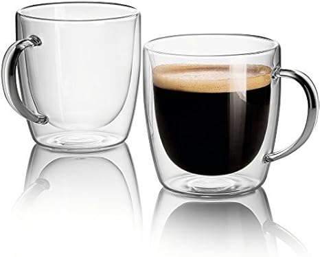 Jecobi Glass Coffee Mug 400 ml Double 