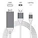 Parmeic Compatible with iPhone iPad to HDMI Cable, 6.5ft HDMI Adapter 1080P HDTV Connector Cable, Digital AV Adapter Cord Compatible with iPhone, iPad, iPod to TV Projector Monitor
