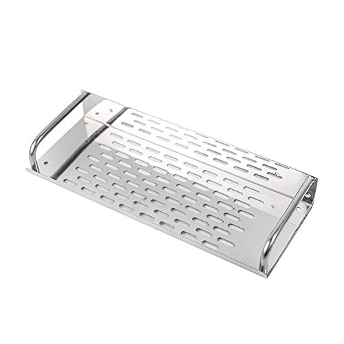 soarflight Bathroom Shelf Organizer Shower Caddy Kitchen Spice Rack Wall Mounted Stainless Steel Shelf Holder Single-Layer Shelf