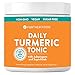 Daily Turmeric Tonic: Organic Turmeric + 7 Superfood & Adaptogen Antioxidant Golden Milk Blend; Makes a Perfect Turmeric Tea & Latte, Sugar-Free, Non-GMO, Vegan (6.35 oz.)