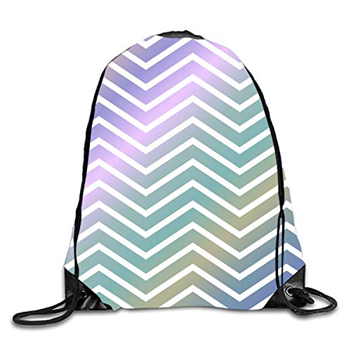 Nice Zigzag Sackpack Drawstring Backpack Waterproof Gymsack Daypack For Men Women