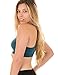 3 Pack Kalon Nylon Spandex Racerback Comfort Bras (S/M, Maroon/Navy/Teal)