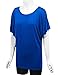 LL WT742 Womens Boat Neck Short Sleeve Dolman Drape Top XXXXL Cobalt_Blue