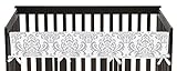 Baby Boy or Girl Unisex Long Front Rail Guard Teething Cover Protector Crib Wrap for Pink and Gray Elizabeth Collection