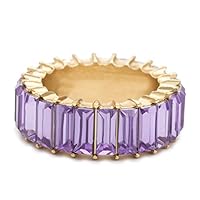 Rubyyouhe8 Ring&Wedding Party Women Full Square Cubic Zirconia Inlaid Finger Ring Jewelry Gift Ring for Women Fashion Unisex Jewelry Accessories