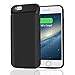 LULUTEK iPhone 6 / 6S Battery Case, Extra High Capacity 5000mAh Extended Rechargeable Battery Pack for iPhone 6 and 6S – 2 Years Warranty (Black)
