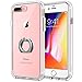 JETech Case for iPhone 7 Plus and iPhone 8 Plus, Ring Holder Kickstand, Shock-Absorption Bumper Cover, HD Clear