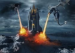 BELECO 20x10ft Fabric Gothic Castle and Dragons