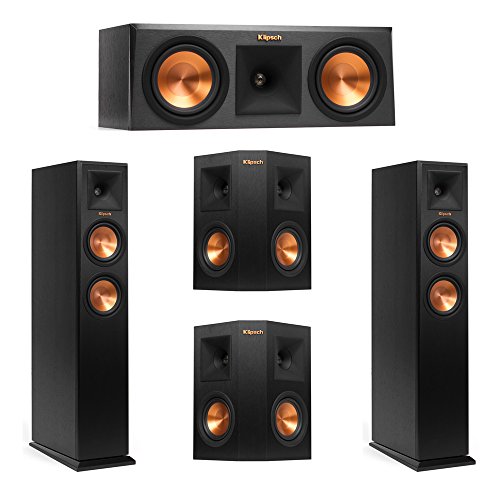 Klipsch-50-System-with-2-RP-250F-Tower-Speakers-1-RP-250C-Center-Speaker-2-Klipsch-RP-240S-Surround-Speaker-AudioQuest-Bundle