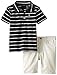 Calvin Klein Little Boys' Striped Polo Shirt with Short Set