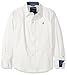 Nautica Boys' Solid Twill Long Sleeve Woven Shirt