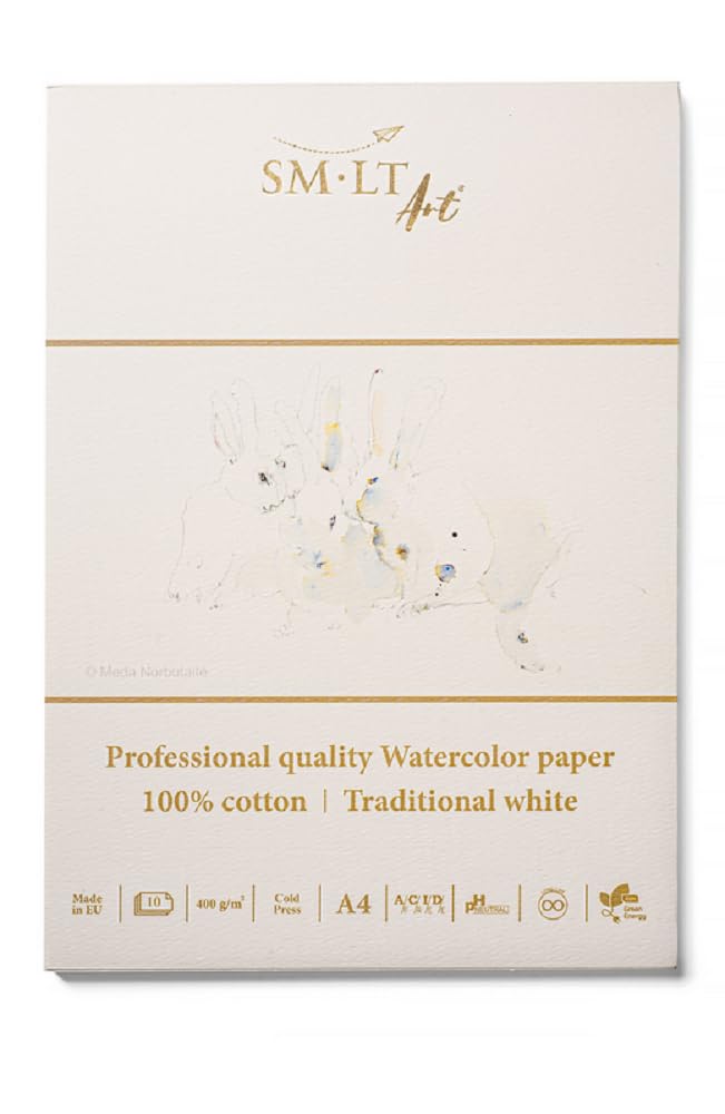 SM.LT A4 Thick Watercolour Pad - 10 Sheets - 400gsm