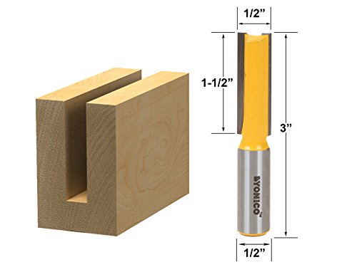 Yonico 14152 Yonico 14152 Straight/Dado Router Bit - 1/2" X 1-1/2" 1/2" Shank, ,