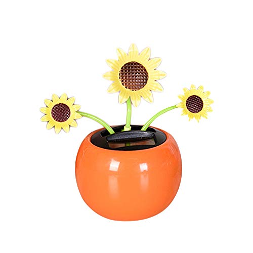 image for Pausseo Car Decoration Pausseo Halloween Decor - Sun Flower Solar Ener
