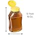 DilaBee Pack of 12 Empty Bottles for Honey Clear Plastic Honey Jars Plastic Honey Container Refill 16 Oz Squeeze Honey Bottle with Leak Proof Flip-Top Caps