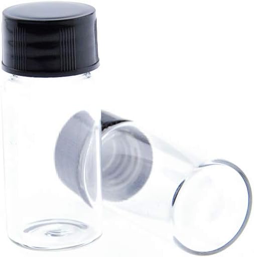20 Pack Serum Glass Bottles,Mini Glass Bottles with Screw Caps,Empty Glass Sample Vials for Science Lab,Medical Glass Bottles Reagent Bottles,Solid Powder Medicine Pill Containers (10ml)
