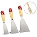 Hominar 3PCS Putty Knife Set, Premium Carbon Steel Wallpaper Scarper, Paint Remover with Wooden Handle, 2Inch/ 3Inch/ 4Inch Home Tools, Tools Set