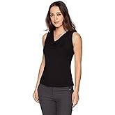 Calvin Klein Womens Petite Sleeveless Drape Neck Cami