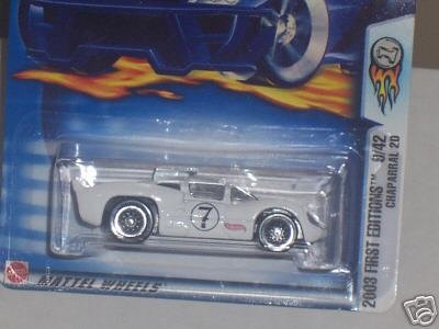 Mattel Hot Wheels 2003 First Editions 1:64 Scale White Chaparral 2D Die Cast Car #021