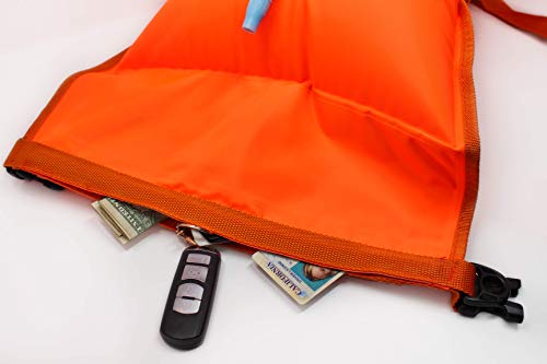 Speed Hound Marathon Swim Buoy - Open Water Swimming Buoy and Emergency Flotation Device with Dry Bag for Swimmers, Triathletes, and Snorkelers - (Safety Orange, Regular - 16L)