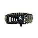 RNS STAR Paracord Survival Bracelet with Paracord Rope, 5-in-1 Tactical Bracelet Fire Starter, Compass, Emergency Whistle & Small Knife for Hiking Traveling Camping Gear Kit (Green_Regular)
