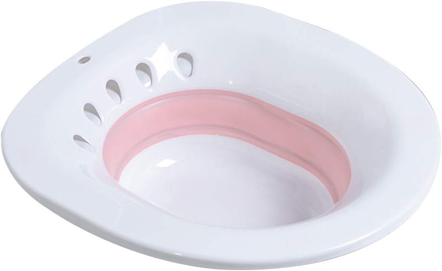 Margot74 Toilet Sitz Bath, Foldable Hip Perineal Soaking Bath Tub Avoid Squatting Personal Washing Bidet Bowl for Hemorrhoidal Relief, Pregnant Women, Post-Episiotomy Recovery