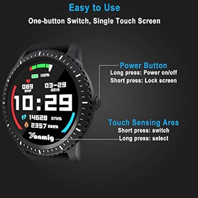 Reloj Inteligente, YONMIG Smartwatch con Pulsómetro, Monitor de ...