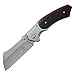 Buckshot Thumb Open Spring Assisted Stainless Steel Handle with Inlay Classic Razor Pocket Knife (Wood)