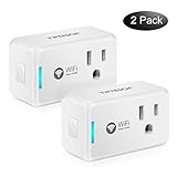 UL Listed WiFi Smart Plug YWTESCH 2 Pack Mini Smart Outlet Smart Switch Compatible with Alexa, App and Voice Control Anywhere and Anytime,Wireless Remote Control Smart Socket via Smartphone Tablets