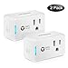 UL Listed WiFi Smart Plug YWTESCH 2 Pack Mini Smart Outlet Smart Switch Compatible with Alexa, App and Voice Control Anywhere and Anytime,Wireless Remote Control Smart Socket via Smartphone Tablets