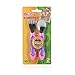 Nuby Stainless Steel Utensil, Pink/Purple, 2 Piece